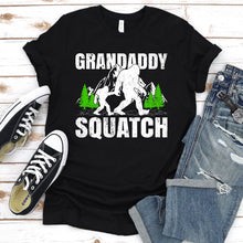 Load image into Gallery viewer, Bigfoot Lover Retro Style Grandaddy Squatch Bigfoot Father&#39;s Day T-shirt
