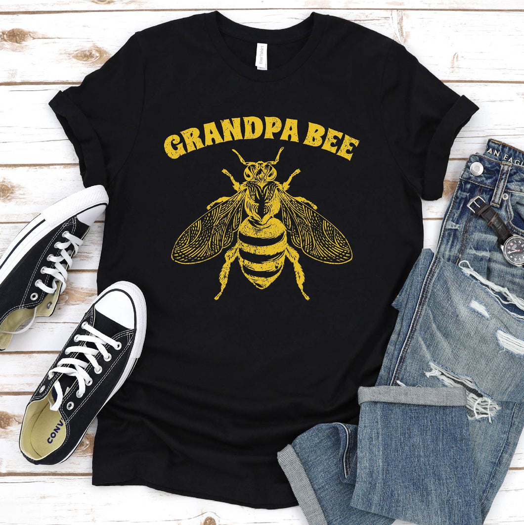 Family Bee Shirts Grandpa Birthday First Bee Day Outfit T-Shirt
