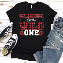 Load image into Gallery viewer, Grandpa Of The Wild One Pajama Grandpa Father&#39;s Day T-shirt
