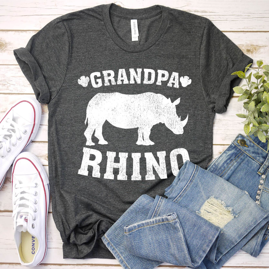 Grandpa Rhino Shirt Grandpa Rhino Father's Day T-shirt