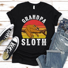 Load image into Gallery viewer, Sloth Lover Shirt Grandpa Sloth Father&#39;s Day Vintage T-shirt
