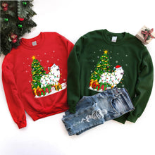 Load image into Gallery viewer, Great Pyrenees Xmas Lighting Santa Hat Great Pyrenees Christmas Tree T-Shirt
