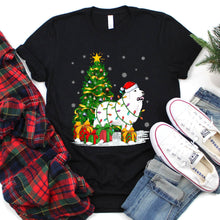 Load image into Gallery viewer, Great Pyrenees Xmas Lighting Santa Hat Great Pyrenees Christmas Tree T-Shirt
