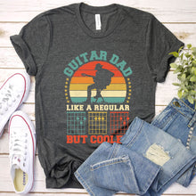 Load image into Gallery viewer, Guitar Dad Like A regular Dad Only Way Cooler Vintage Guitar Dad Father&#39;s Day T-Shirt

