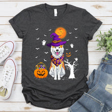 Load image into Gallery viewer, Akita Lovers Moon Pumpkin Akita Halloween Shirt
