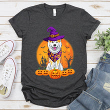 Load image into Gallery viewer, Akita Lovers Moon Pumpkin Akita Halloween T-Shirt
