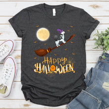 Load image into Gallery viewer, Alaskan Malamute Ride Witch Shotgun Funny Alaskan Malamute Halloween T-Shirt
