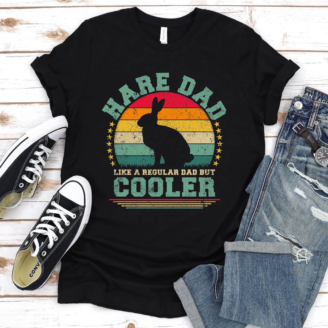 Vintage Hare Dad Like A Regular Dad But Cooler Hare Fathers Day T-shirt