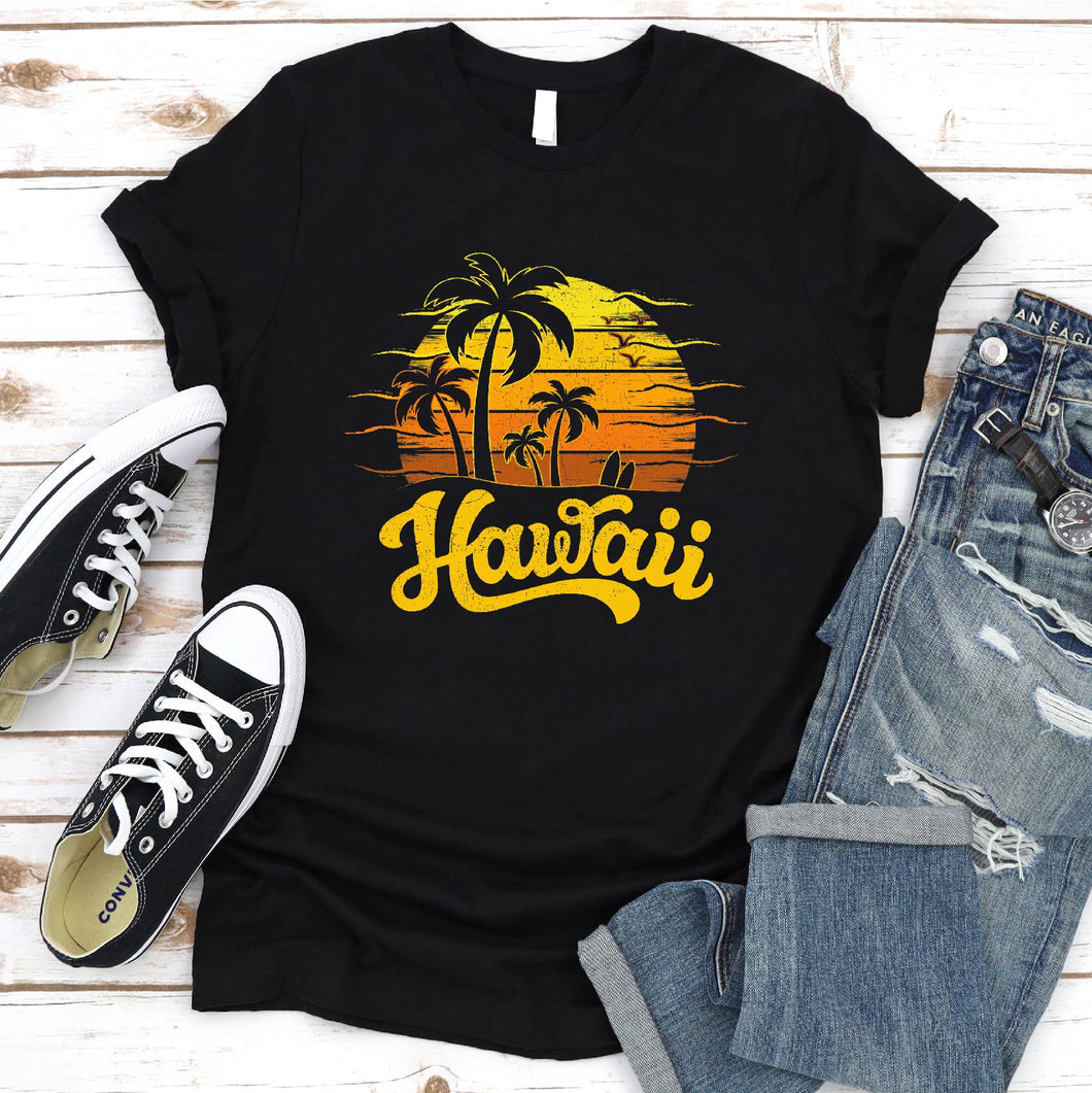 Hawaiian Island Retro Tropical Hawaii Design Vacation Souvenir T-Shirt
