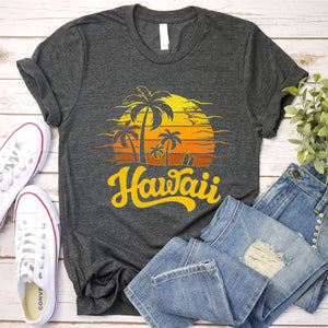 Hawaiian Island Retro Tropical Hawaii Design Vacation Souvenir T-Shirt