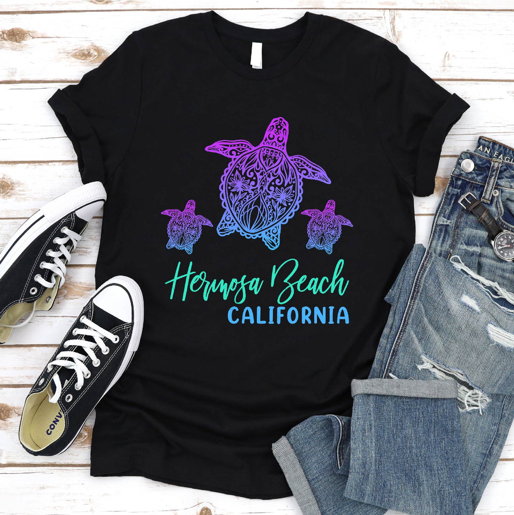 Summer Vacation Turtle Hermosa Beach California T-shirt