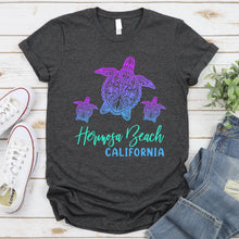 Load image into Gallery viewer, Summer Vacation Turtle Hermosa Beach California T-shirt
