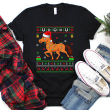Load image into Gallery viewer, Horse Ugly Christmas Lighting Sweater Funny Santa Horse Xmas T-Shirt
