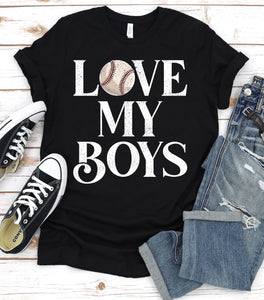 I Love My Boys Baseball Fathers Day T-shirt