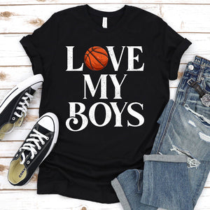 Love My Boys Basketball Shirt Basketball Fathers Day T-shirt