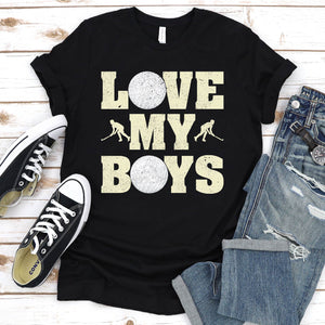 Love My Boys Golf Shirt Golf Fathers Day T-shirt