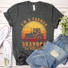 Load image into Gallery viewer, Men&#39;s I&#39;m A Farmer Grandpa Like A Normal Grandpa Just Much Cooler T-Shirt
