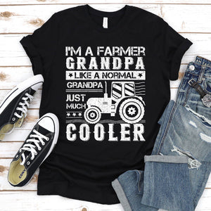 Men's I'm A Farmer Grandpa Like A Normal Grandpa Just Much Cooler T-Shirt