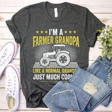 Load image into Gallery viewer, Men&#39;s I&#39;m A Farmer Grandpa Like A Normal Grandpa Just Much Cooler T-Shirt
