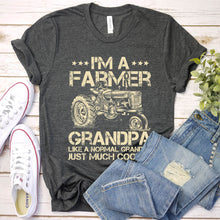 Load image into Gallery viewer, Men&#39;s I&#39;m a Farmer Grandpa like a normal Grandpa just much cooler T-Shirt
