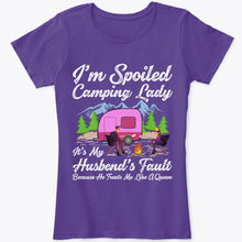 Load image into Gallery viewer, I&#39;m A Spoiled Camping Lady Camper Pajamas For Camping Lady T-Shirt
