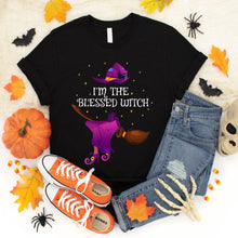 Load image into Gallery viewer, I&#39;m The A Blessed Witch Halloween T-Shirt
