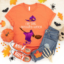 Load image into Gallery viewer, I&#39;m The A Blessed Witch Halloween T-Shirt
