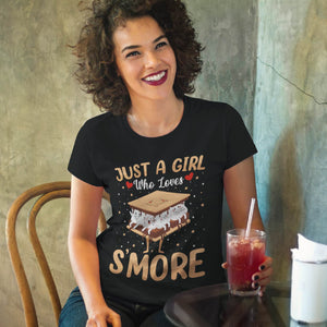 Just a Girl Who Loves S'mores Camping Smores T-Shirt