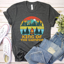 Load image into Gallery viewer, Mens King Of The Camper Camping Travel Trailer Road Traveler T-Shirt
