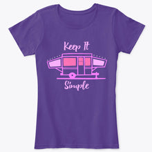 Load image into Gallery viewer, Keep It Simple Camping T-Shirt For Women
