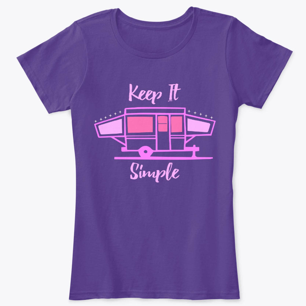Keep It Simple Camping T-Shirt For Women