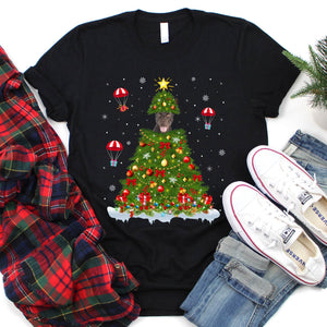 Funny Kelpie Xmas Lighting Tree Kelpie Christmas T-Shirt