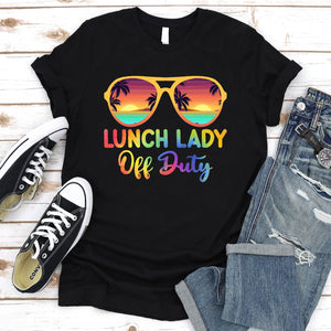 Summer Vacation Lunch Lady Off Duty Tie Dye T-Shirt