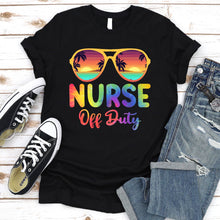 Load image into Gallery viewer, Summer Vacation Nurse Off Duty Tie Dye T-Shirt
