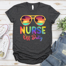 Load image into Gallery viewer, Summer Vacation Nurse Off Duty Tie Dye T-Shirt
