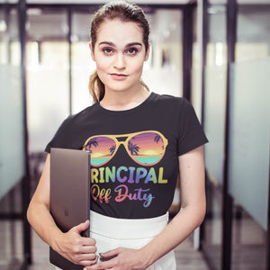 Summer Vacation Principal Off Duty Tie Dye T-Shirt