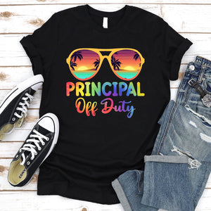 Summer Vacation Principal Off Duty Tie Dye T-Shirt