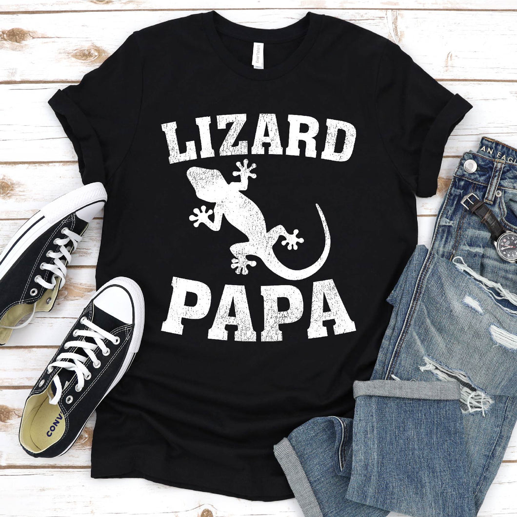 Lizard Lover Funny Lizard Papa Fathers Day T-shirt