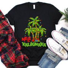 Load image into Gallery viewer, Mele Kalikimaka Palm Tree Shirt Hawaiian Christmas T-Shirt
