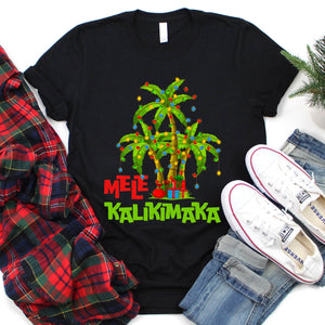 Mele Kalikimaka Palm Tree Shirt Hawaiian Christmas T-Shirt