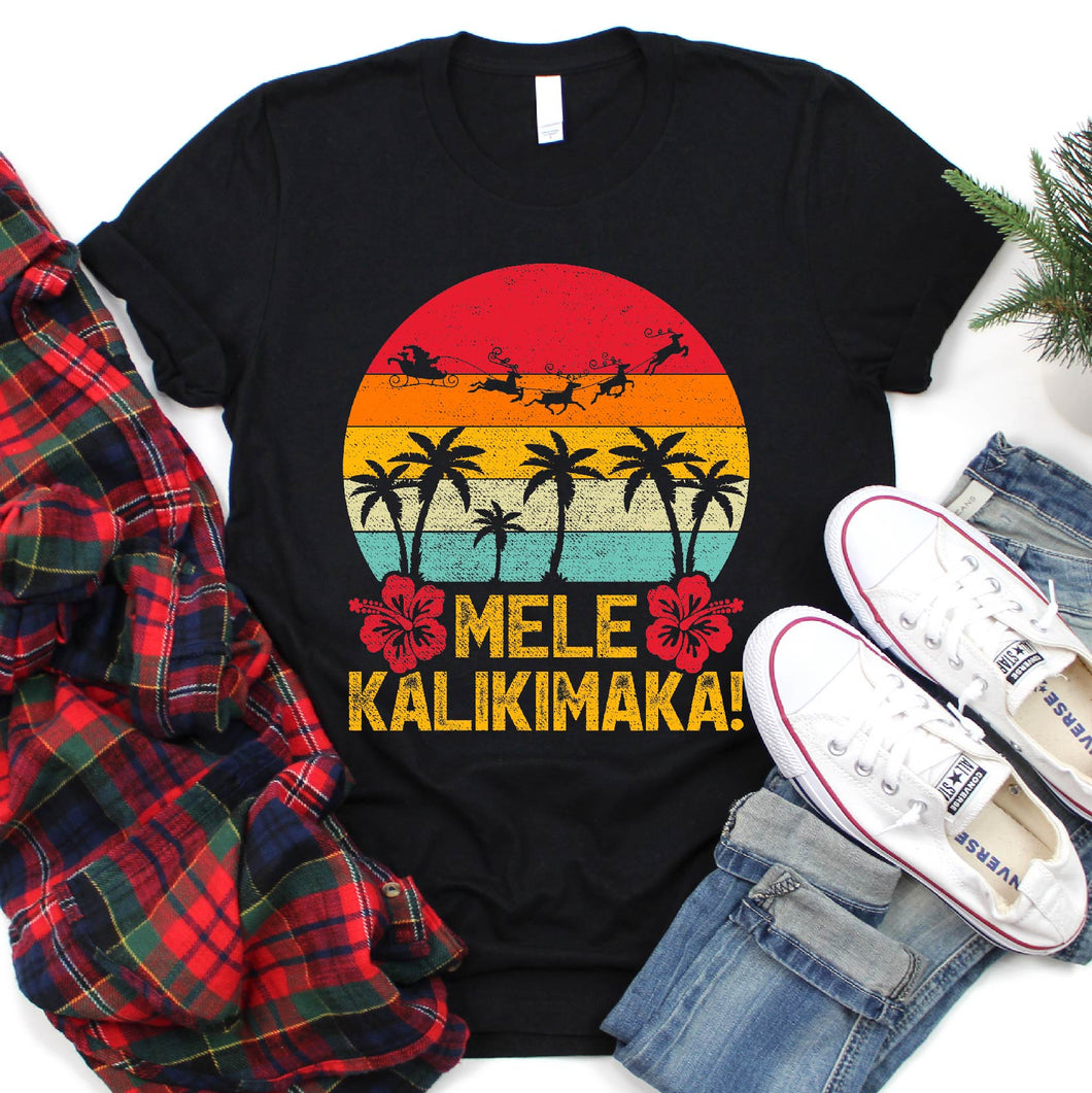 Mele Kalikimaka Retro Hawaiian Christmas T-Shirt