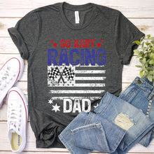Load image into Gallery viewer, Mens American Flag Go Kart Racing Race Dad Flag Design Father&#39;s Day T-Shirt
