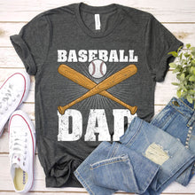 Load image into Gallery viewer, Men&#39;s Baseball Dad Birthday Gift for Dad, Father&#39;s Day T-Shirt
