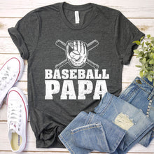 Load image into Gallery viewer, Men&#39;s Baseball Papa T-Shirt Coach Father&#39;s Day Gift Shirt T-Shirt
