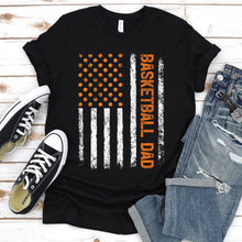 Load image into Gallery viewer, Men&#39;s Proud Basketball Dad T-Shirt USA Flag Daddy Team Jersey T-Shirt
