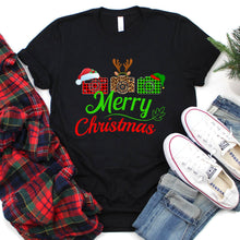 Load image into Gallery viewer, Photographer Merry Christmas Xmas Leopard Red Buffalo Plaid Photographer Christmas T-Shirt
