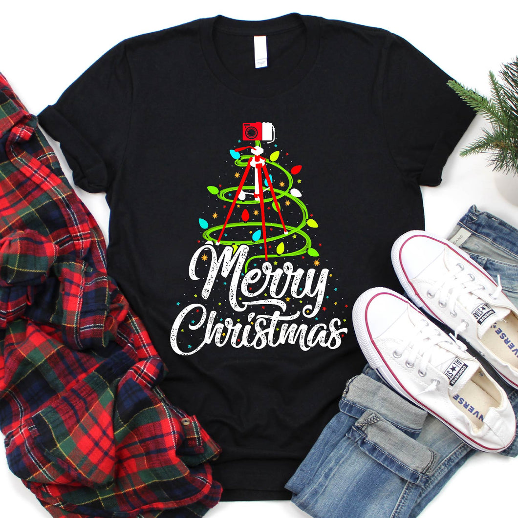 Photographer Merry Christmas Xmas Lighting Photographer Christmas T-Shirt