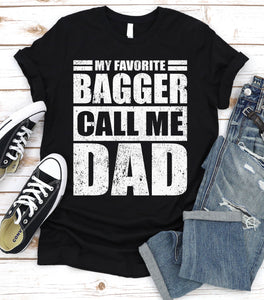 My Favorite Bagger Calls Me Dad Vintage Bagger Fathers Day T-shirt