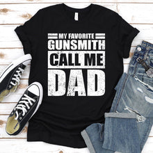 Load image into Gallery viewer, My Favorite Gunsmith Calls Me Dad Vintage Gunsmith Fathers Day T-shirt
