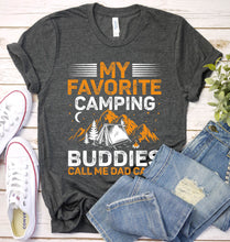 Load image into Gallery viewer, Vintage My favorite camping buddies call me dad Camp Fathers Day T-shirt
